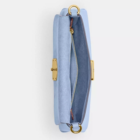 NWT! Coach Jet Shoulder Bag In Brass/Bluebell - Picture 5 of 8